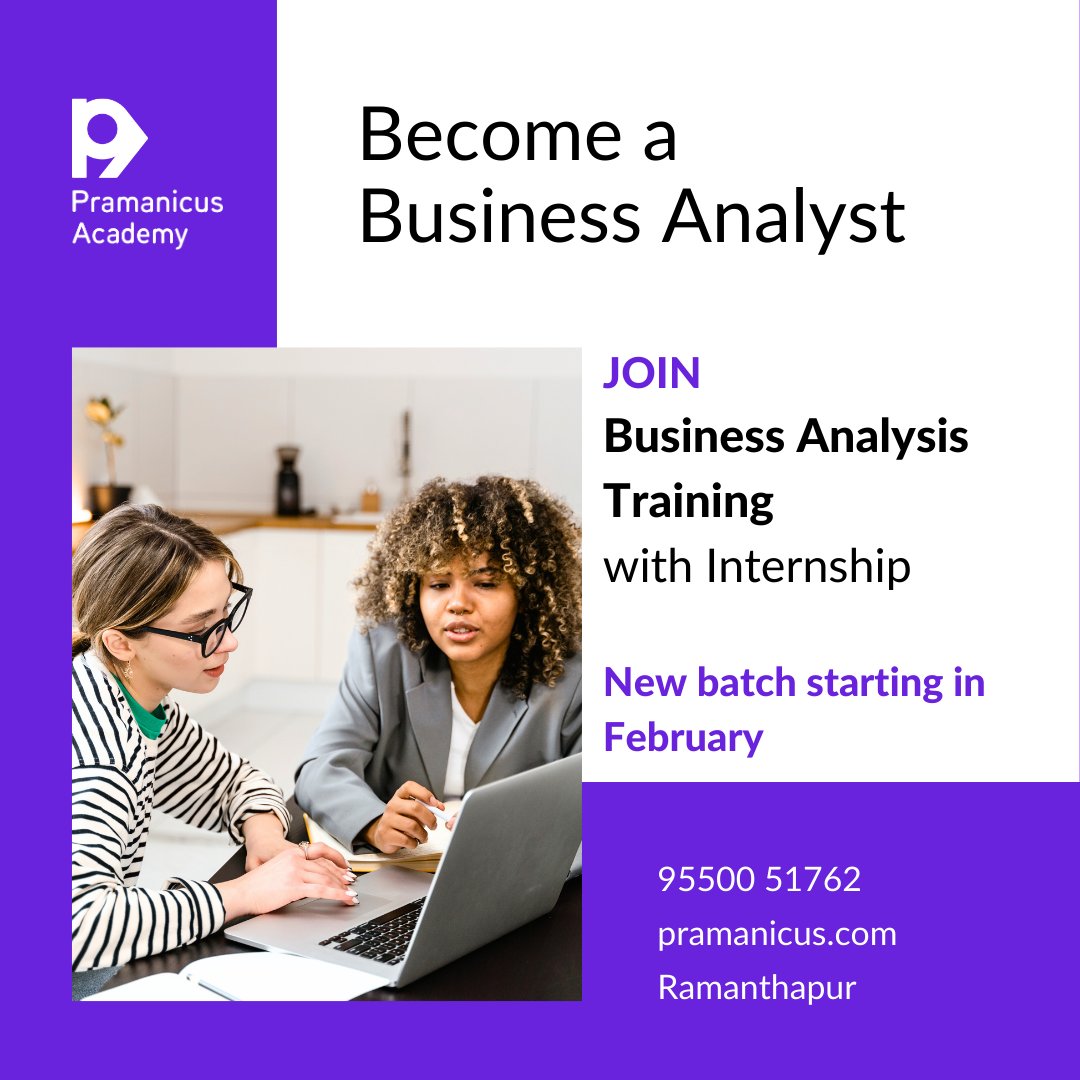 '🚀 Ready to dive into Business Analysis? Our training + internship combo launches this February! Don't miss this chance to sharpen your skills and gain real-world experience. Limited slots available! 💼✨ #BusinessAnalysis #Internship #FebruaryBatch'