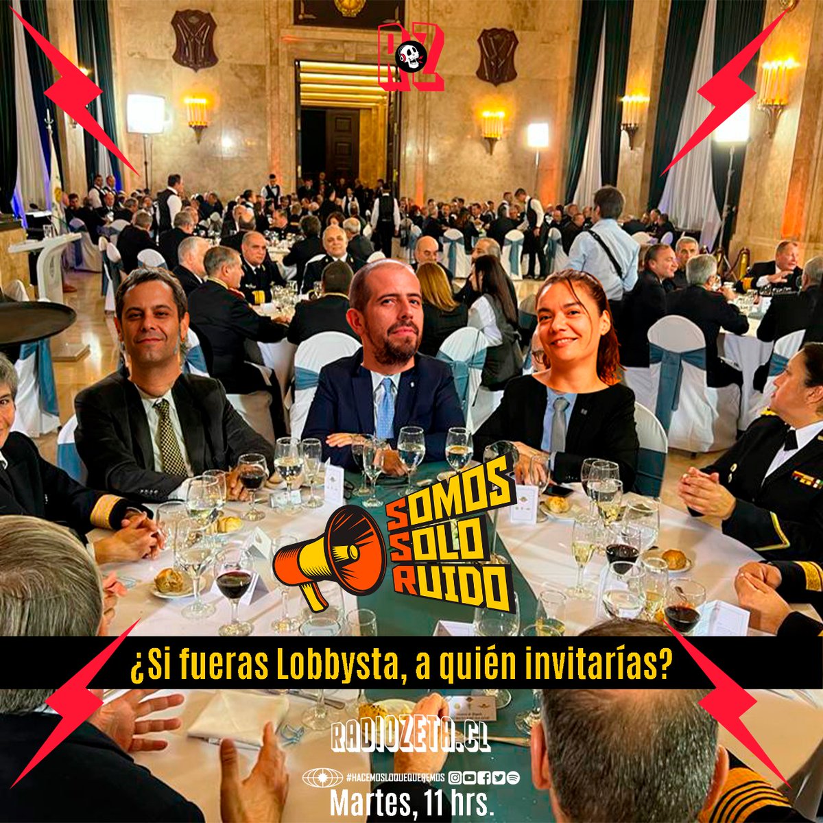 ¿Si tú fueras lobbista a quién invitarías a cenar a tu casa?

Porque la temporada de comiditas en casa de Zalaquett ya se abrió, hoy en #SomosSoloRuido jugamos al lobbista con la ayuda de la audiencia.

Te leemos desde las 11am en nuestro HT siempre conectados en <a href="/RadioZeta_cl/">RadioZeta</a>