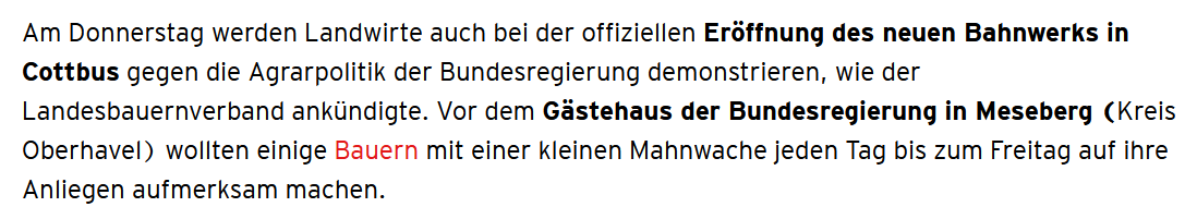 Die Demonstrationskultur der #Bauern ist auch noch ziemlich dilettantisch. Demonstrieren bei zufällig ausgewählten Veranstaltungen und in Meseberg, wo überhaupt kein Politker ist.