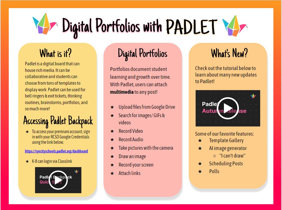 #TechItOut This week's tech tip launches our new series on tools that students can use to create digital portfolios. Portfolios are a powerful way to document learning over time & when they are digital, they can be easily shared and include multi-media @_kimberly_p @ms_deljuidice