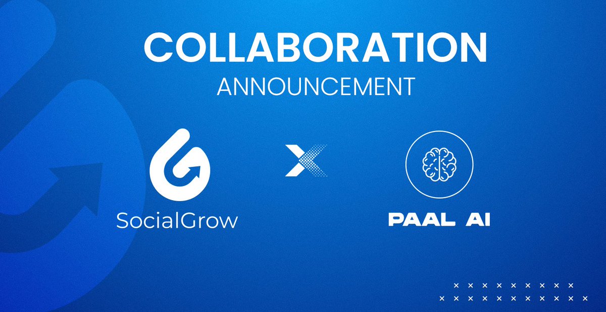 SocialGrow x PAAL AI 🔥 We are excited to announce our collaboration with @PaalMind! A powerhouse in this space, we are poised to merge our networks synergistically to enhance both of our companies’ growth! 📈 As we prepare to announce more of our innovative products, we…