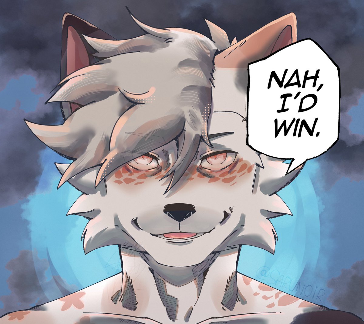 "Would you lose?"
Nah, I'd win.

work for <a href="/KonoPowah/">Nef</a>!
#furry #furryart #furryartwork