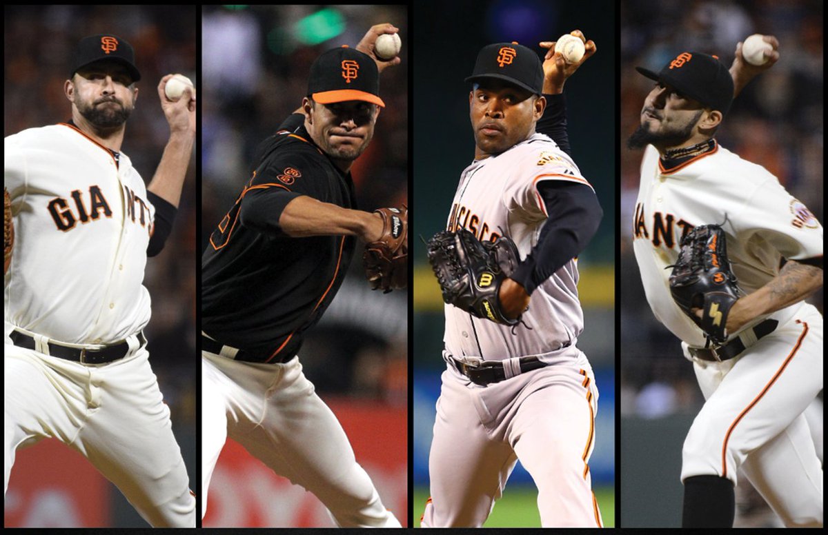 KNBR's tweet photo. The Giants announced today that "The Core Four" - Jeremy Affeldt, Santiago Casilla, Javier Lopez and Sergio Romo - will be inducted onto the Giants Wall of Fame on Saturday, July 13th 🧡🖤 https://t.co/xhuVIe4oUG