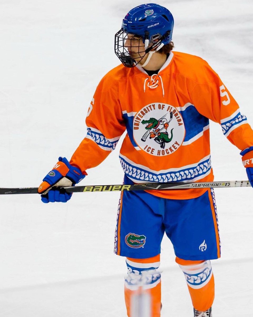 ufhockey's tweet photo. Calling all Gator fans… get an orange hockey jersey. Link in bio https://t.co/UB0KTzKDiK