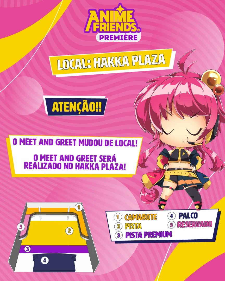 animefriends's tweet photo. 🚨 !!ATENÇÃO!! 🚨

Fiquem ligados nos novos horários do Meet and Greet de cada artista! Além disso, estamos informando que, devido a questões internas, o local do Meet também mudou. Agora, tudo está concentrado no Hakka Plaza, para melhor acesso!

#afpremiere #animefriends https://t.co/SG9lXhLEYy