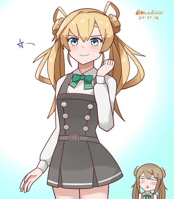満潮なあぶぅ  #艦これ版深夜の真剣お絵描き60分一本勝負 #艦これ版真剣お絵描き60分一本勝負_20240116 #艦これ