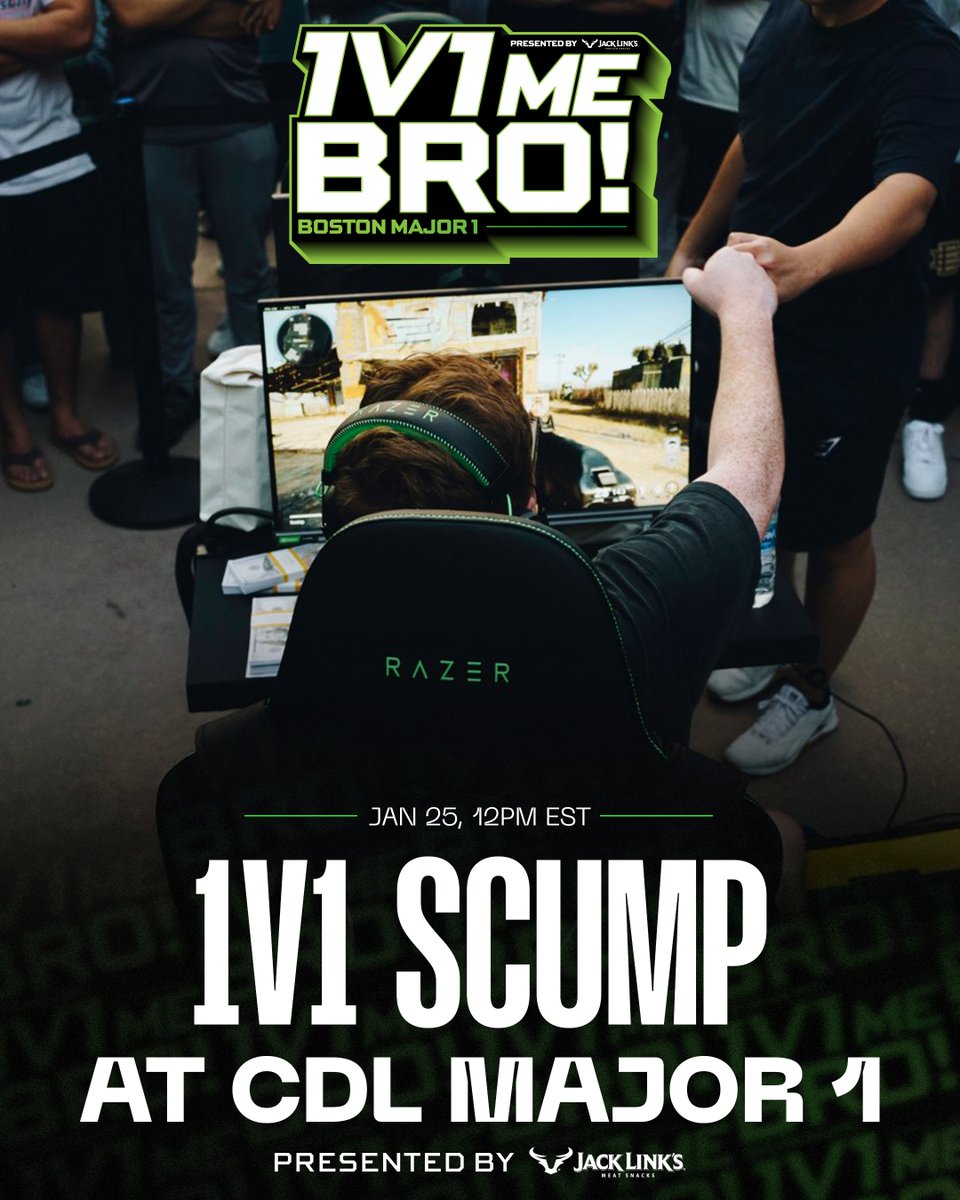 THE KING RETURNS TO LAN 🎮

Your chance to win $1,000 in a 1v1 against <a href="/scump/">OpTic Scump</a> at Major 1 in Boston! See y'all soon 🫡

January 25th | Boston Major | <a href="/JackLinks/">Jack Link's Jerky</a>