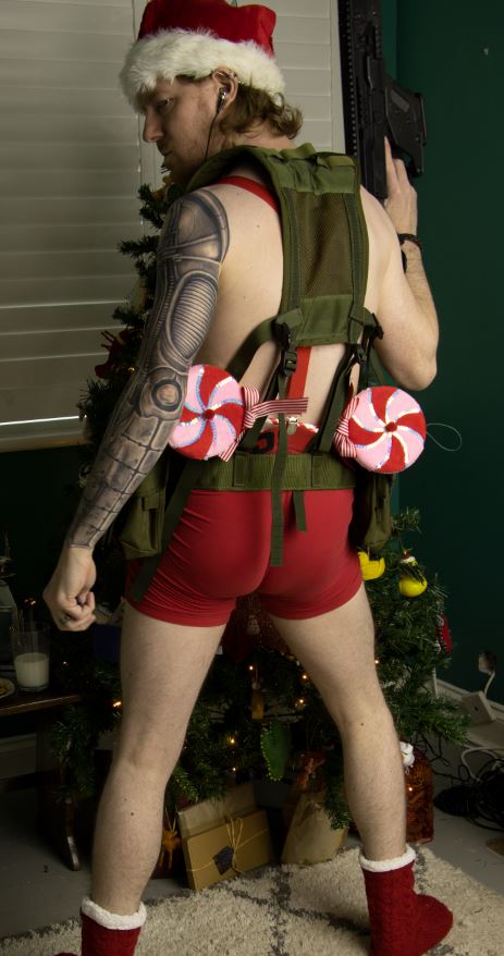 NullEntityNSFW's tweet photo. A bit late but I shot a Christmas themed pack... Patrons are voting on a Poll now got a possible mini pack of it which all tiers will get. XD. https://t.co/Ov3ZF2bZdN #Christmas #Krampus #butt #tattoo https://t.co/RmYEhLHUui