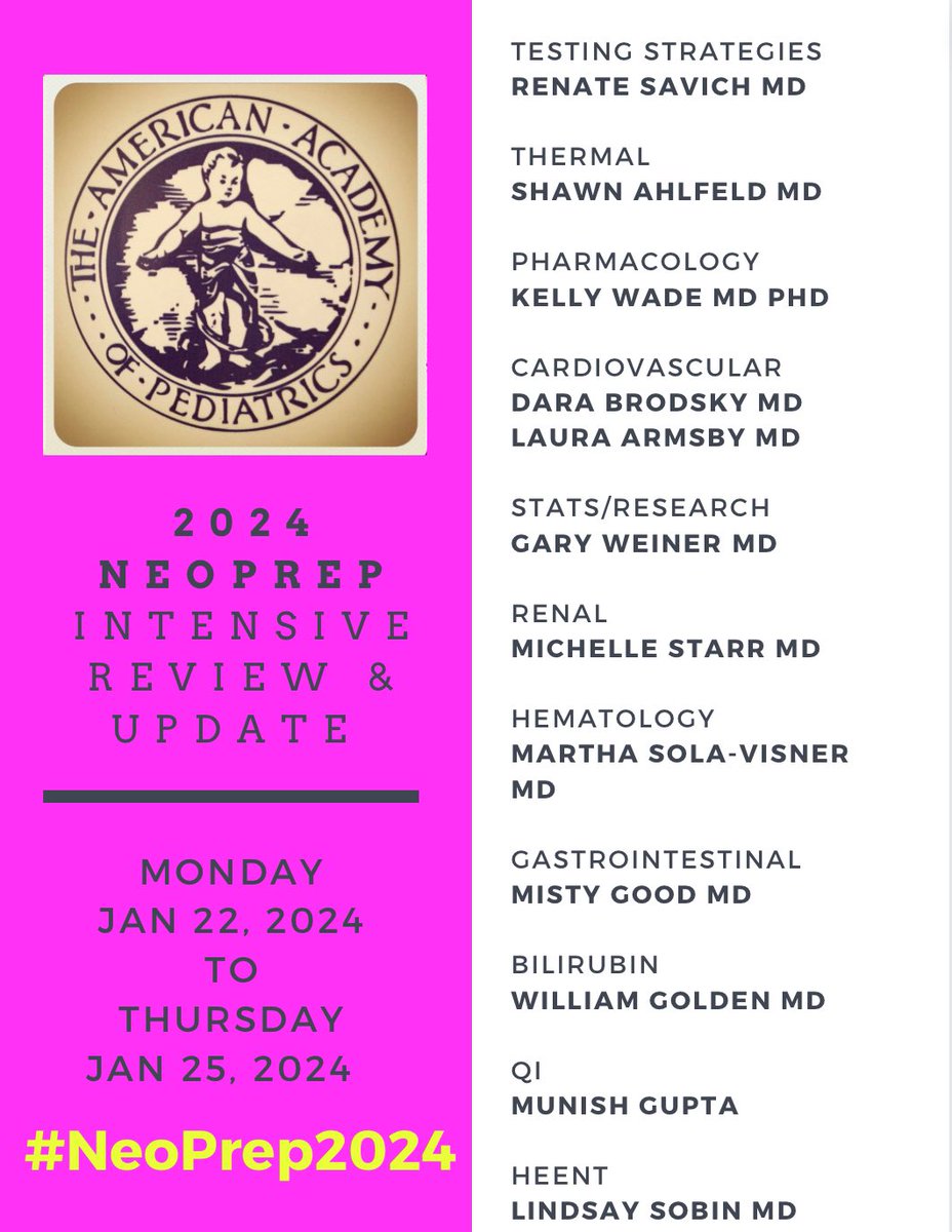 songMD's tweet photo. Prepping for #NeoPrep2024 next week…
- 31 hours live presentations- recorded for review (at your leisure!)
- 10 hours of on-demand talks
- 400+ ARS Q/A, accessible anytime after meeting
- direct access to #NeoPrep faculty experts!
https://t.co/kRuZ5Lxge2 https://t.co/XyhCkBCygk