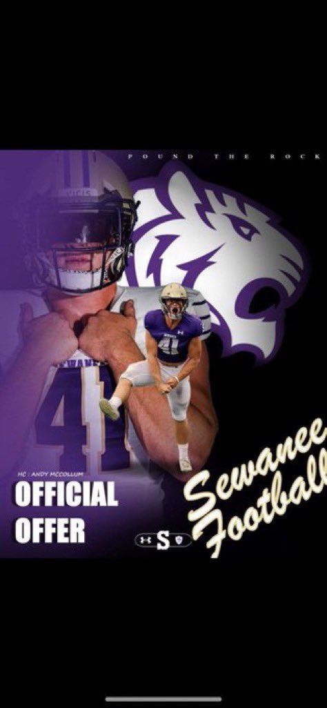 jakestanford590's tweet photo. Blessed to receive an offer from @SewaneeFootball thank you to @CoachMacSewanee and @Coach_DGaither for the opportunity!

@coachjacobs2 @CrawfordPirates https://t.co/uIKXbr2uKa