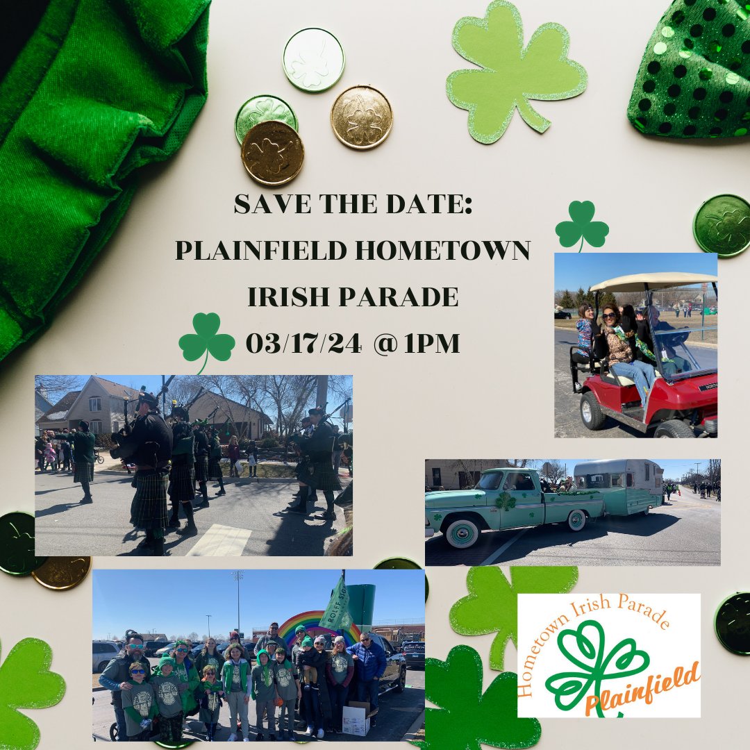 Looking forward to seeing everyone at this year's Plainfield Hometown Irish Parade!