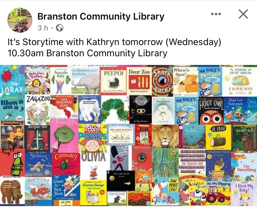 📣Calling all families with pre-schoolers…Branston Community Library <a href="/BranstonCA/">BranstonCA</a> have their weekly storytime tomorrow. This week it’s #TheVeryHungryCaterpillar 🐛🍎🍓🍊🍉 among other stories! #community #reading #librarytime