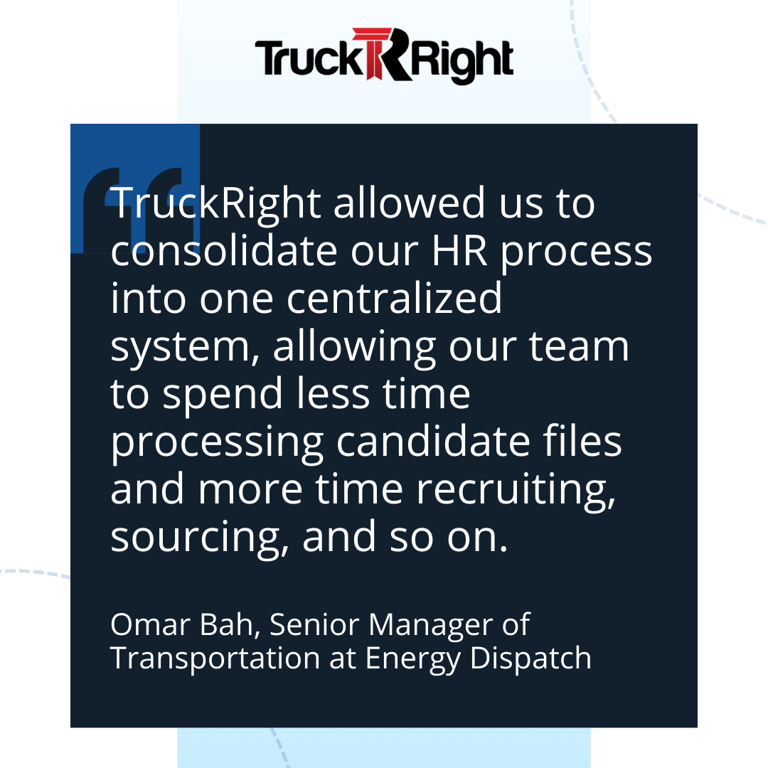 Thanks for the great feedback, Energy Dispatch! We're glad we helped make a difference! #Onboarding #Trucking