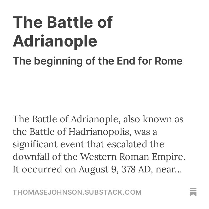 #History #KnowledgeIsPower 

open.substack.com/pub/thomasejoh…

Please consider subscribing to my newsletter for those who love learning about history. If you become a paid subscriber, you will receive curated content each week.