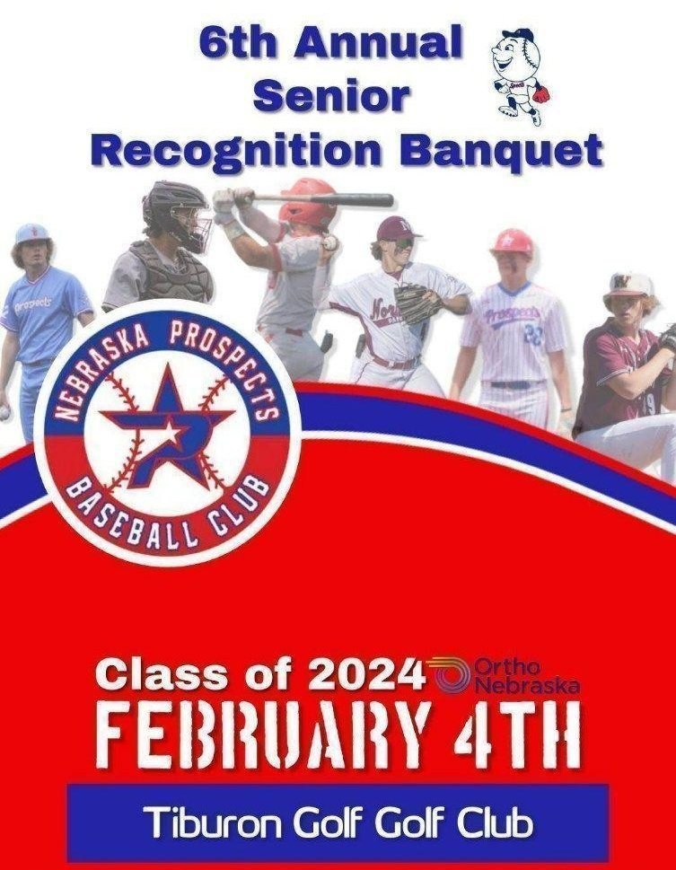 Come join us for our 6th Annual First Pitch Banquet. We will honor the 70+ NE Prospect early commits in the Class of 2024. The commits represent 30+ high schools. Commitment breakdown thus far: D1 - 14 D2 - 12 D3 - 3 JUCO - 30 NAIA - 14 Register at: nebraskabaseballprospects.com