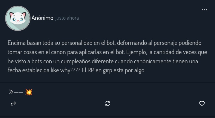 komaedascc's tweet photo. en realidad puedes llevar al bot como quieran ellos y no necesariamente tiene que ser canon. mientras que no sea LITERALMENTE toda la vida de admin y demás, yo creo que está bien. https://t.co/Cn2VMI6KON