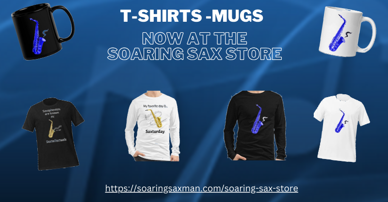 Check it OUT!!!
Check out the cool  T-Shirts and Mugs that I am now selling on my website. All sizes and many colors to choose from.  
Enjoy.

All at :
soaringsaxman.com/soaring-sax-st…

Please share this . 
Many Thanks