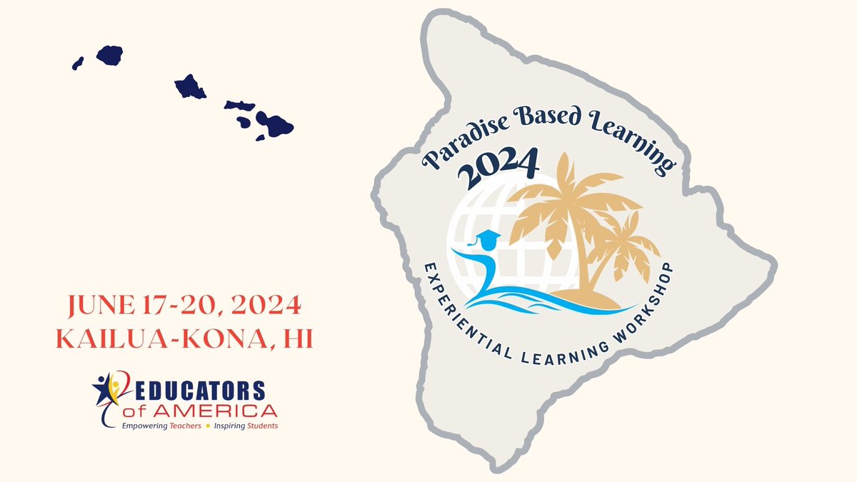 EducatorsUSA's tweet photo. Educators of America, Inc. is hosting Paradise Based Learning. Make sure to attend June 17 - 20. https://t.co/OJsrc4rAoO 

#edchat #pbl #projectbasedlearning https://t.co/n5fXLBZhzy