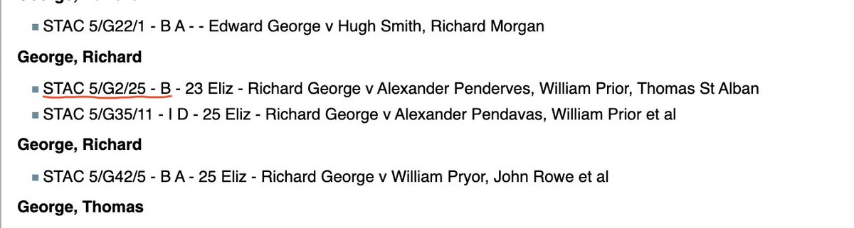 I intended to photograph STAC 5/G2/35 but I took STAC 5/G2/25 in error. It is just a Bill, quite short and, as Bills go, pretty legible. At first glance it seems to be perjury in a case over the ownership of a tinworks, possibly Madren Cornwall. Free to a good home. Any takers?