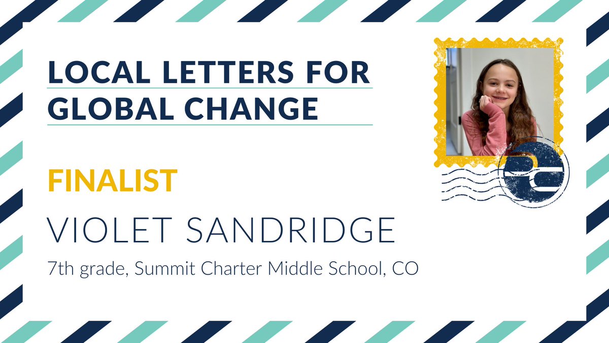 Violet Sandridge, 7th-grade student at Summit Charter Middle School in Colorado, is a finalist for her letter on conserving gray whales as an approach to climate change, inspired by reporting from Pulitzer Center grantee <a href="/JustinCookPhoto/">Justin Cook</a>.

✍️ bit.ly/4b2wW3x ✍️