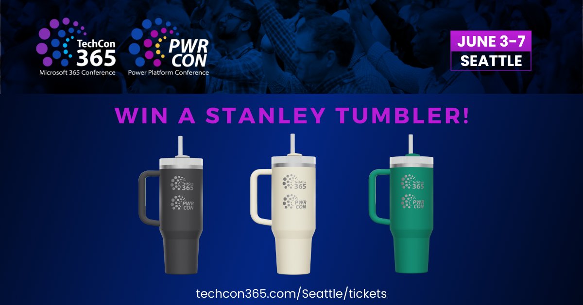 TechCon 365, PWRCON & DATACON (@techcon365) on Twitter photo Register for <a href="/TechCon365/">TechCon 365, PWRCON & DATACON</a> + PWRCON Seattle now through January 31st and automatically be entered to win 1 of 5 Stanley Tumblers!
Already registered? Share this post to be entered!
✅techcon365.com/Seattle/tickets
#techcon365 #pwrcon Register for <a href="/TechCon365/">TechCon 365, PWRCON & DATACON</a> + PWRCON Seattle now through January 31st and automatically be entered to win 1 of 5 Stanley Tumblers!
Already registered? Share this post to be entered!
✅techcon365.com/Seattle/tickets
#techcon365 #pwrcon