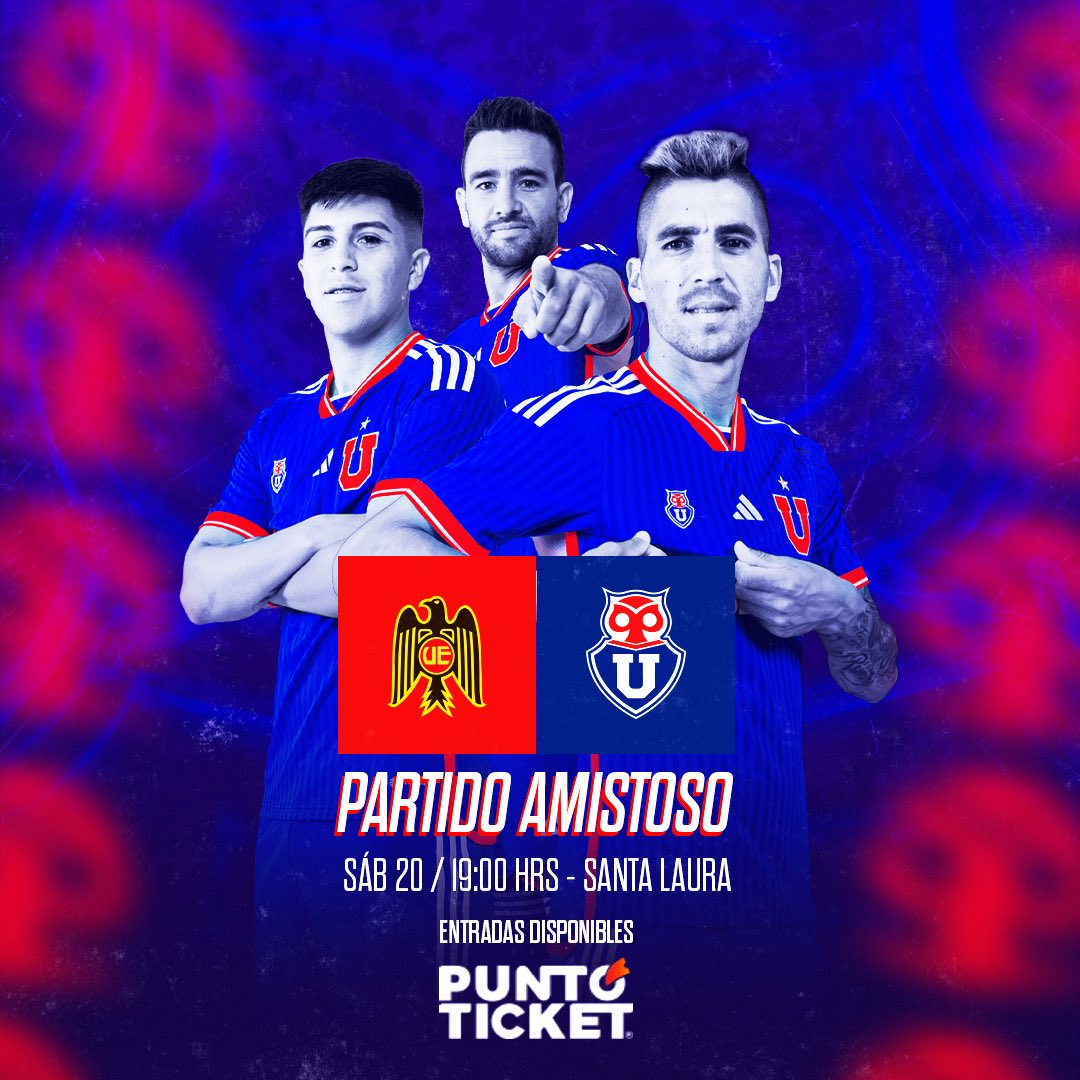 udechile's tweet photo. ¡El primer amistoso del 2024! ⚽️
Este sábado, a las 19:00 horas, visitamos Santa Laura para nuestro primer partido de pretemporada ante Unión Española 💪🏼

▶️ Abonados 20% de descuento
🎟️ Entradas disponibles en @puntoticket: https://t.co/BV1P2D82EV

#VamosLaU 🤘🏼 https://t.co/2YMfILPNXr