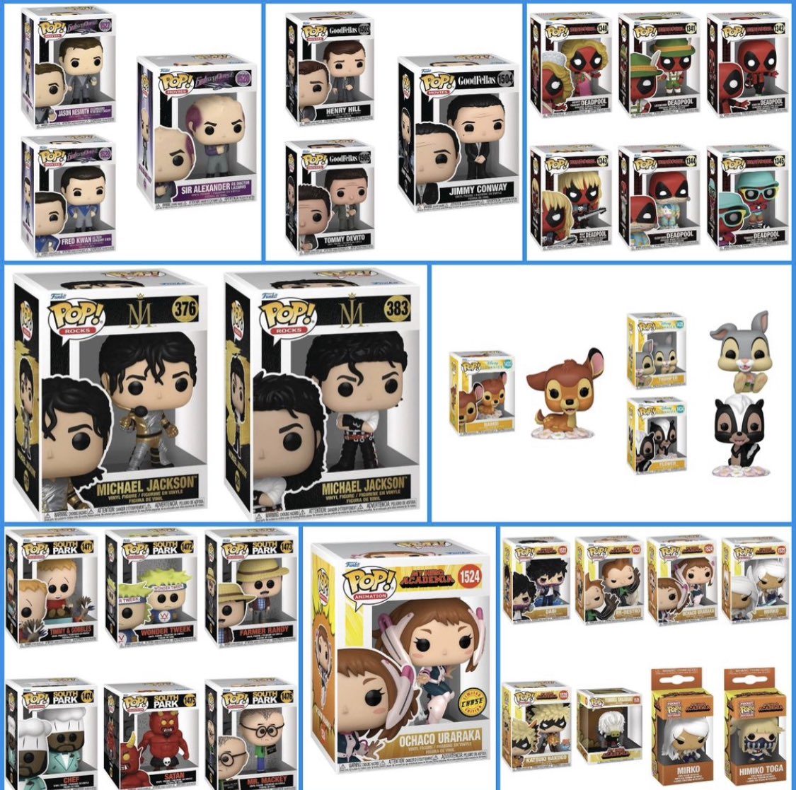 TheeUncleJerry's tweet photo. These give or take a wave should drop tomorrow via @EntEarth and Amazon
Pre order drops tomorrow 9am PST/12pm EST
👉 https://t.co/eF70p1aDIY
#MyHeroAcadamia #Bakugo #thesimpsons #michaeljackson #Disney #deadpool #TheGoodfellas #SouthPark #ad https://t.co/SUeLuMfPid