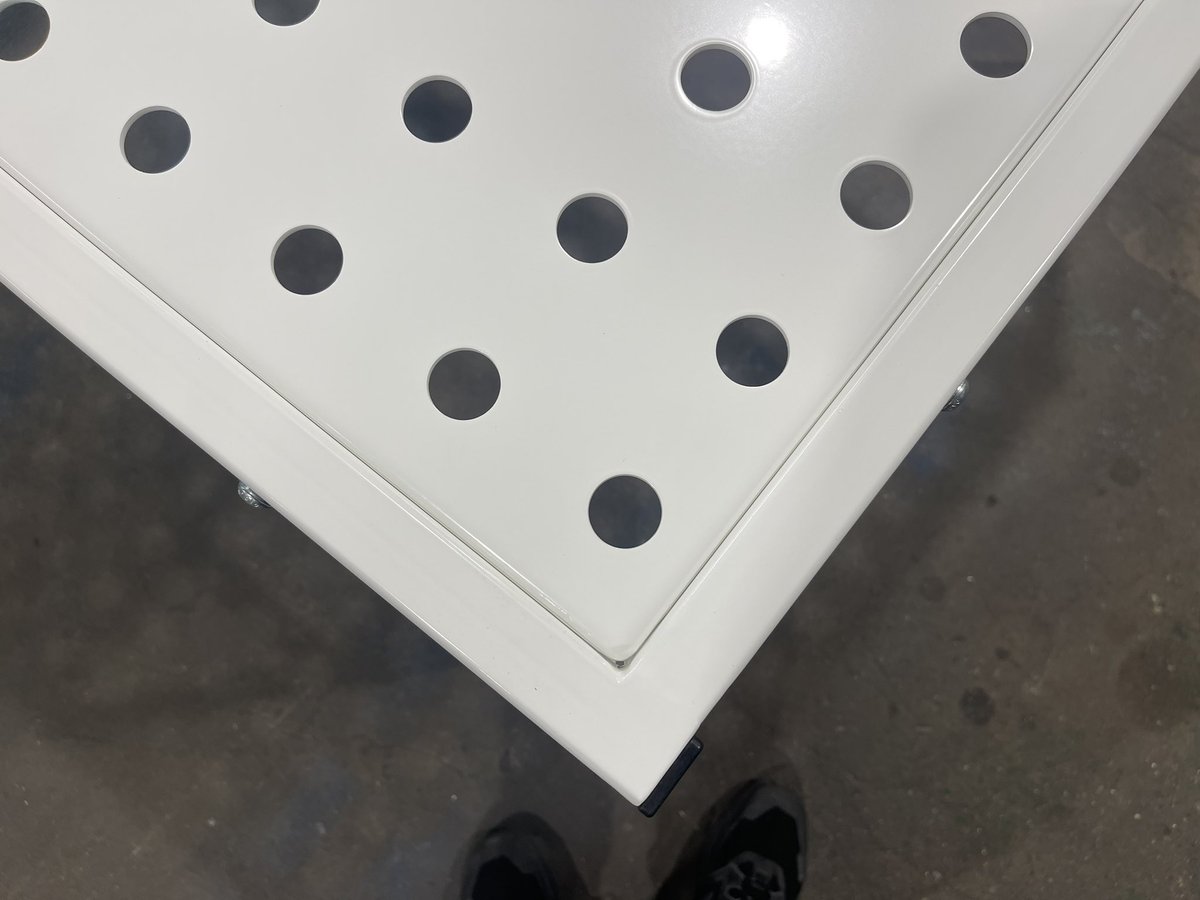Simple light framed ball transfer table conveyorsections.co.uk/ball-transfer-…