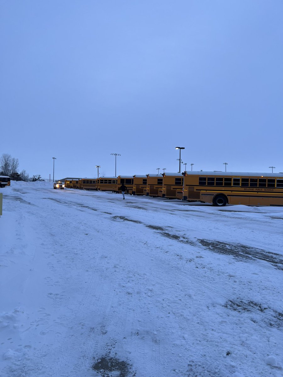 bps_transport's tweet photo. It’s been a long 2 days getting our buses ready after the storm and extreme cold! Thank you Maintenance Staff for clearing the way, our Early Start Crew for getting the buses started and our Mechanics who have worked tirelessly the past 2 days! We are ready to roll! #TeamBPS https://t.co/6MOfmmNaGC