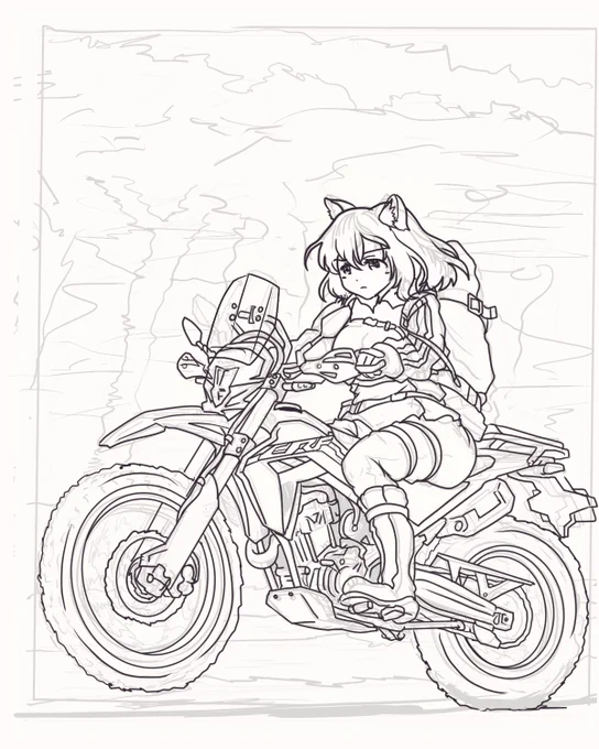 skeb wip
ごちゃついてる線を整理 