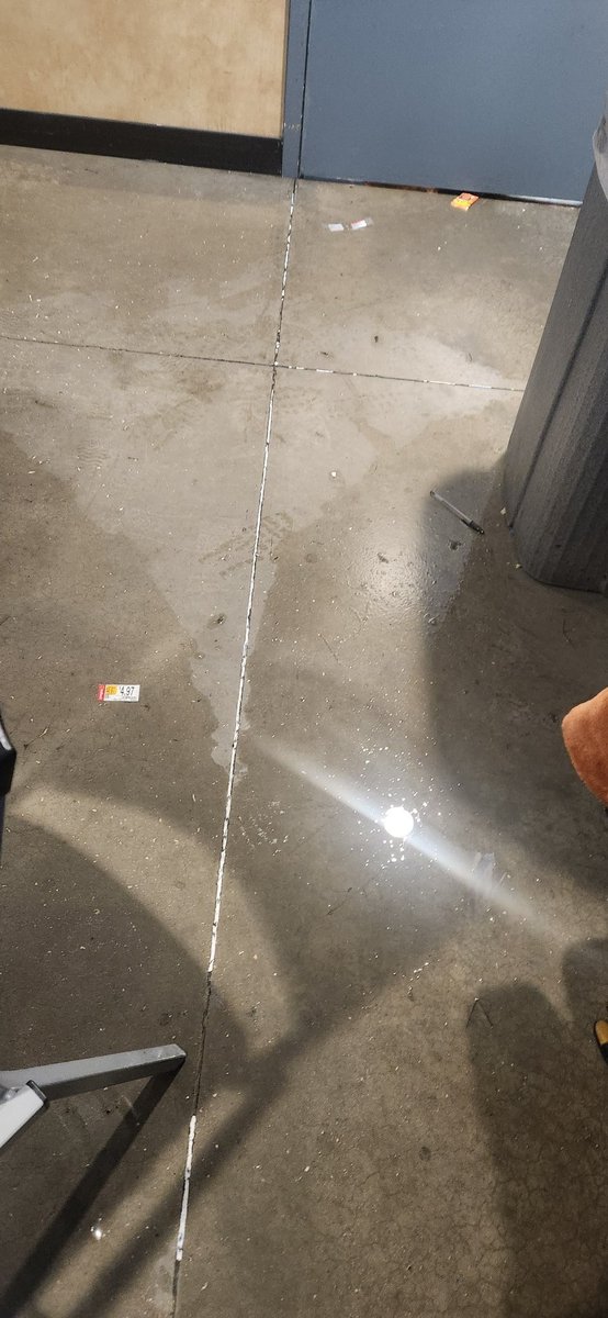 (( The below freezing temperatures burst a pipe in the pharmacy. Now the whole store is flooded.

This is just the break room.

😅