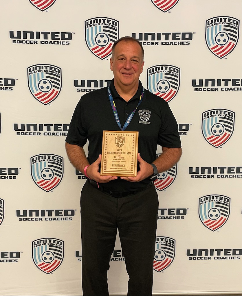 SheridanHawks's tweet photo. Congratulations to Sheridan Girls Soccer Head Coach Brian Prange on your National United Coaches Association Award for National Small School Girls Coach of the Year.   Great things are happening here!  #hawksflytogether #hardworkwins https://t.co/8FAij1MGKz