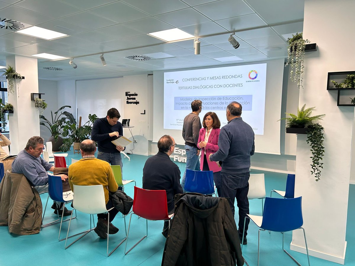 <a href="/RuedaCiencia/">La rueda de la ciencia</a> <a href="/ibercaja/">Ibercaja</a> <a href="/FundIbercaja/">Fundación Ibercaja</a> 
Ayer tuve la suerte de poder participar en una tertulia pedagógica dialógica sobre la Inspección de Educación. Se realizaron reflexiones muy interesantes sobre los efectos de la supervisión escolar en la calidad educativa.