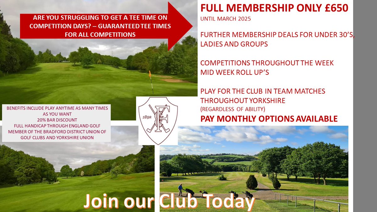 FulneckGolfClub's tweet photo. #JoinUs #fulneck https://t.co/O6Th1SzIzx