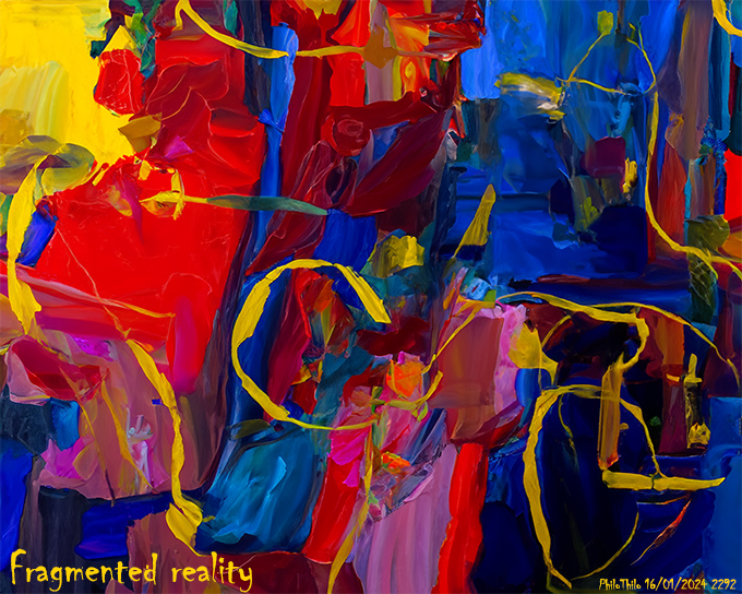 PhiloThilo's tweet image. Fragmented reality
PhiloThilo 16/01/2024
#digitalart #fragmentedreality #philothilo