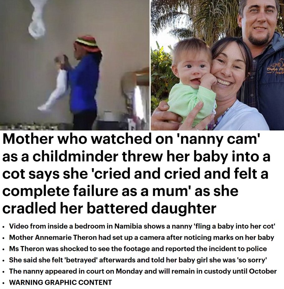 'The parents had become suspicious of Nicolin Hoeses after finding mysterious injuries on their daughter, who also seemed ‘frightened’ of her nanny.'

Backstory to this piece of #blackonWhiteViolence. Seems the White child suffered more abuse than we saw here.

cred: