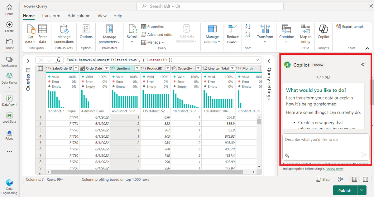 AbiolaDavid01's tweet photo. With #Copilot in #DataFactory, #FabricNotebook and other workloads, we can do a lot in the fields of data analytics, business intelligence, data engineering and data science all in one platform - Microsoft Fabric
#MicrosoftFabric #GenerativeAI https://t.co/nzTIx16eNz