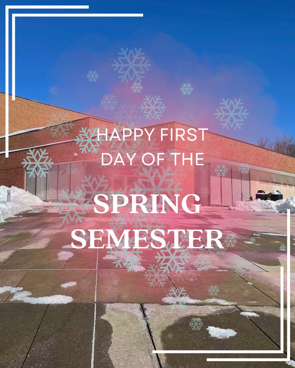 We sure have a snowy start to the spring semester! Here’s to another great semester Division of Performing Arts.