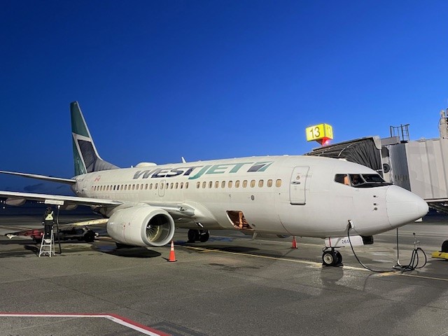 A frosty WestJet Boeing 737 being prepared for its morning flight at Gate 13. #airplanes #aviationgeek #westjetfleet #boeing737 #canon80d #sigmalenses 📸 Jack Funk