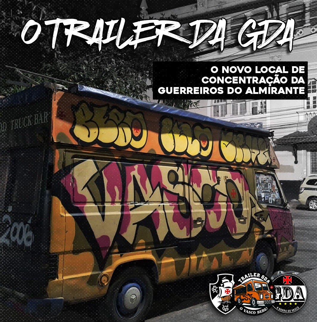 gdavg_'s tweet photo. É com grande satisfação que informamos que agora a GDA possui um trailer em frente a São Januário! O novo ponto de concentração da Guerreiros. Integrantes e simpatizantes são muito bem vindos. Guerreiros do Almirante, a barra do Vasco desde 2006. https://t.co/xIFg293Stv