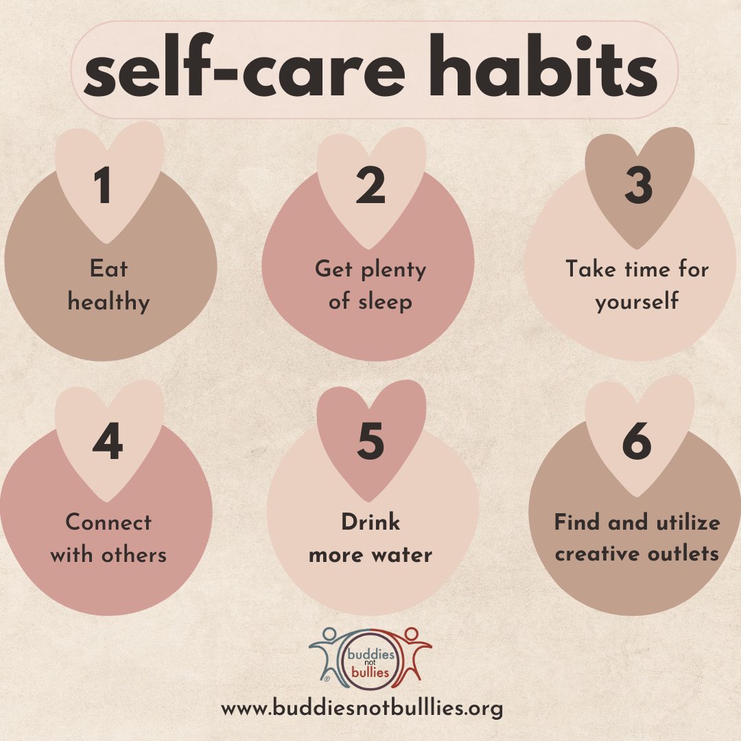 Sure, it's mid-January, but it's never too late to kick off 2024 with some awesome self-care habits. #selfcare #loveyourselffirst #bekindtoyourself #beabuddynotabully #buddiesnotbullies #livelifetothefullest