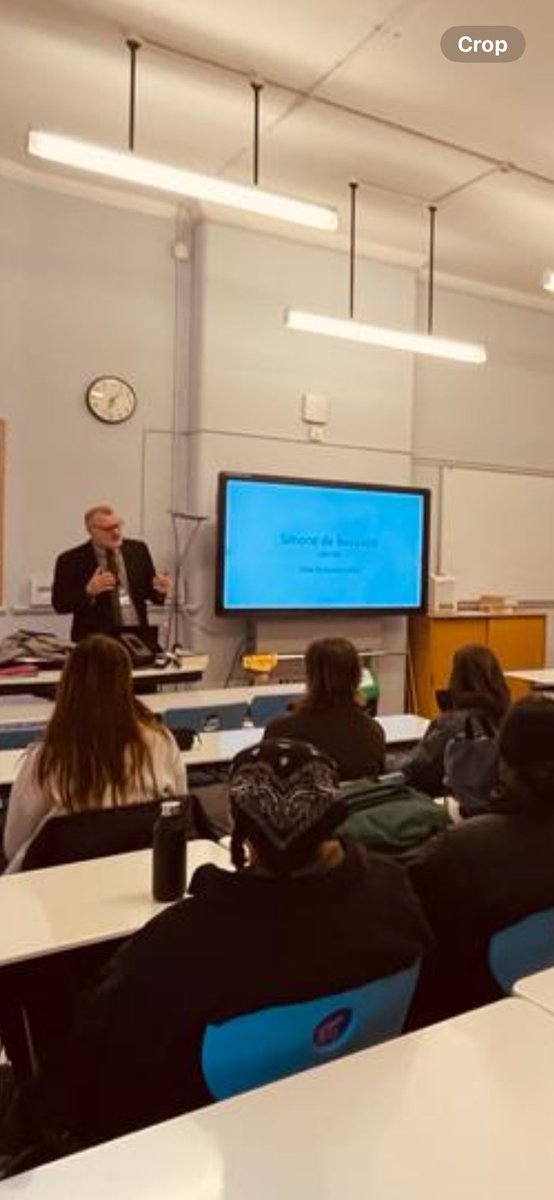 Alleyns_MFL's tweet photo. Merci beaucoup to our amazing Senior Deputy Head, Mr Skinnard, for today’s rich and hugely relevant presentation to #AlleynsUpper at #AlleynsMFL Society, on the important life and work of French writer and philosopher, Simone de Beauvoir. Another awesome #AlleynsOpportunity https://t.co/8JG2DO5Y0T
