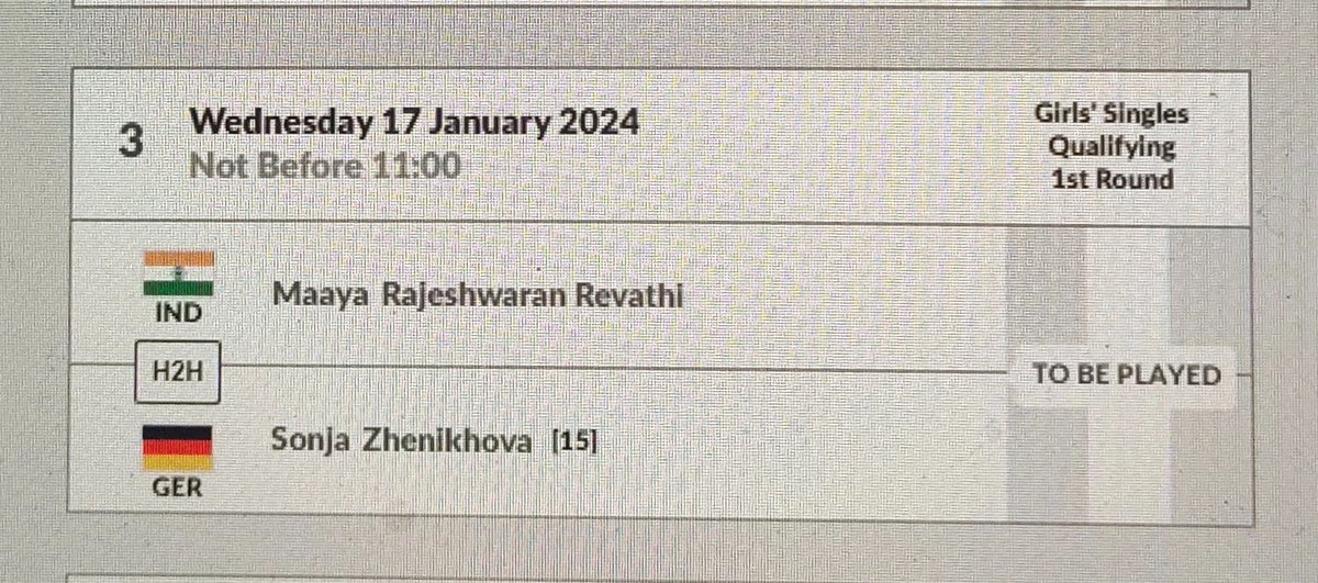 Maaya Rajeshwaran Revathi and Aditya Govila in action in the <a href="/AustralianOpen/">#AusOpen</a> Junior Championship Qualifying R1