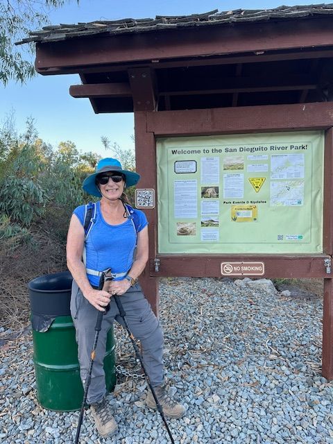 sdrvc's tweet image. Coast to Crest Challenger Lori Calabrese.

#C2CChallenge #SDRVC #SDRP #SanDieguitoRiverPark #SanDiego #SanDiegoCounty #SoCal #California #NorthCountySanDiego #NorthCounty #LakeHodges #BernardoMountain #DelDiosGorge #SanDieguitoLagoon #VolcanMountain