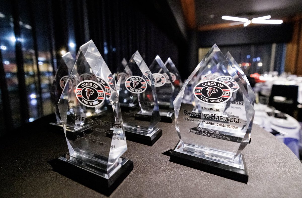 Give it up for our 2023 Coaches of the Week 👏 The Atlanta Falcons hosted our inaugural Coach of the Week Banquet presented by the Atlanta Journal-Constitution to honor and celebrate 10 head high school varsity tackle and girls flag football coaches across the state of Georgia!