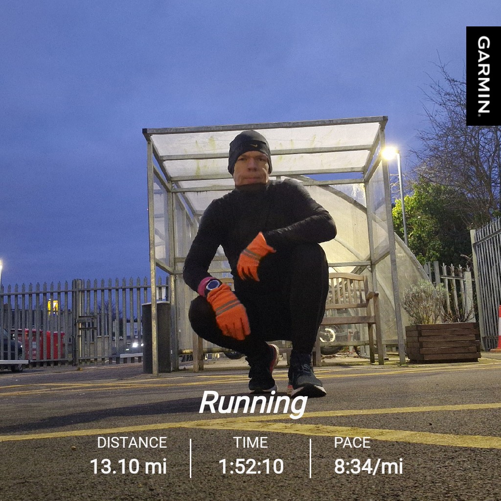 Jerry_Bittles's tweet photo. -2°, 2 base layers and a #HalfForALaugh 
Cold one, this morning, but I got the job done, was fine after the first couple miles. 
Sometimes the hardest part of a run is stepping out of the front door 🥶❄️🥶 #garmin #running #ukrunchat https://t.co/MFMakquXHX