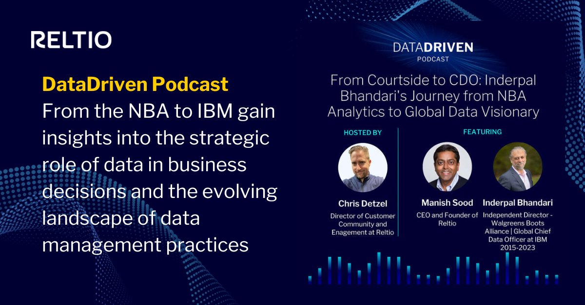 In the latest episode of the DataDriven Podcast, we welcome Dr. Inderpal Bhandari, Independent Director at Walgreens Boots Alliance and former IBM Global Chief Data Officer. Listen here: datadrivenpodcast.com/episodes/from-…