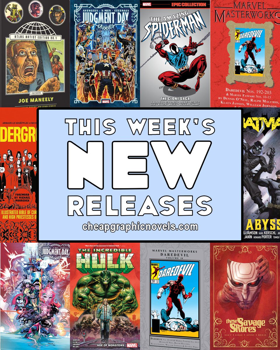 Crisis averted! This week's NEW RELEASES ARE LIVE NOW on our website. Check out CheapGraphicNovels.com to see what you can take home today 🥳