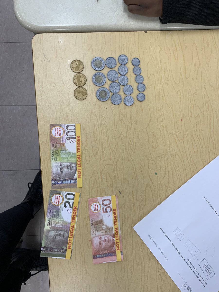 Financial Literacy: Working with elbow partners to organize and count large dollar amounts 💵💰<a href="/SCG_TCDSB/">St. Charles Garnier</a> <a href="/TCDSB/">Toronto Catholic District School Board</a>