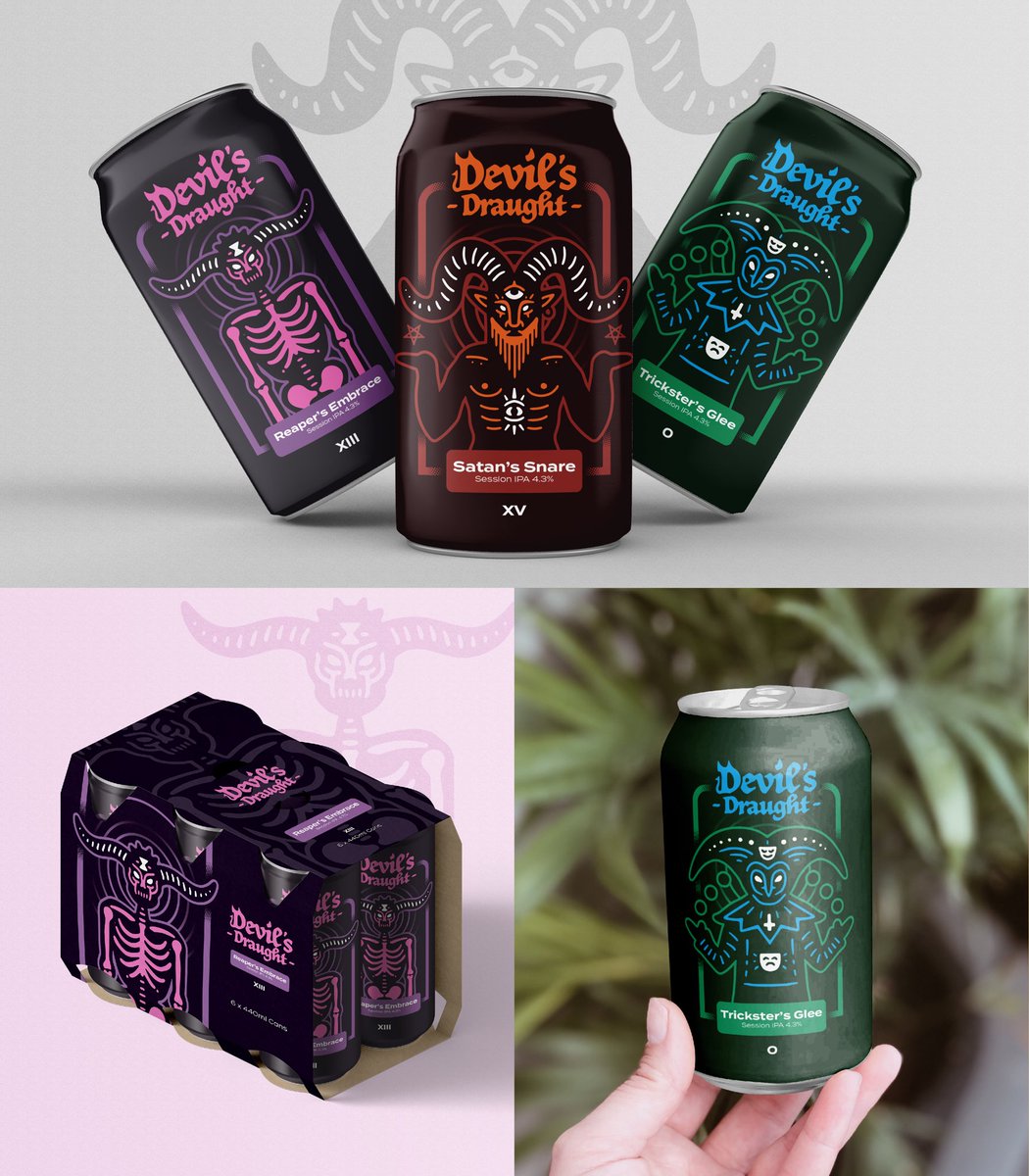 BenjyBD's tweet photo. Here are the illustrations mocked up on cans and various other bits and pieces 🍺 https://t.co/qKHZuENEH9